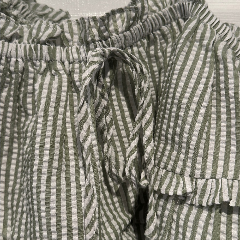 Striped Ruffle Tie-Strap Top - Picture 3 of 4
